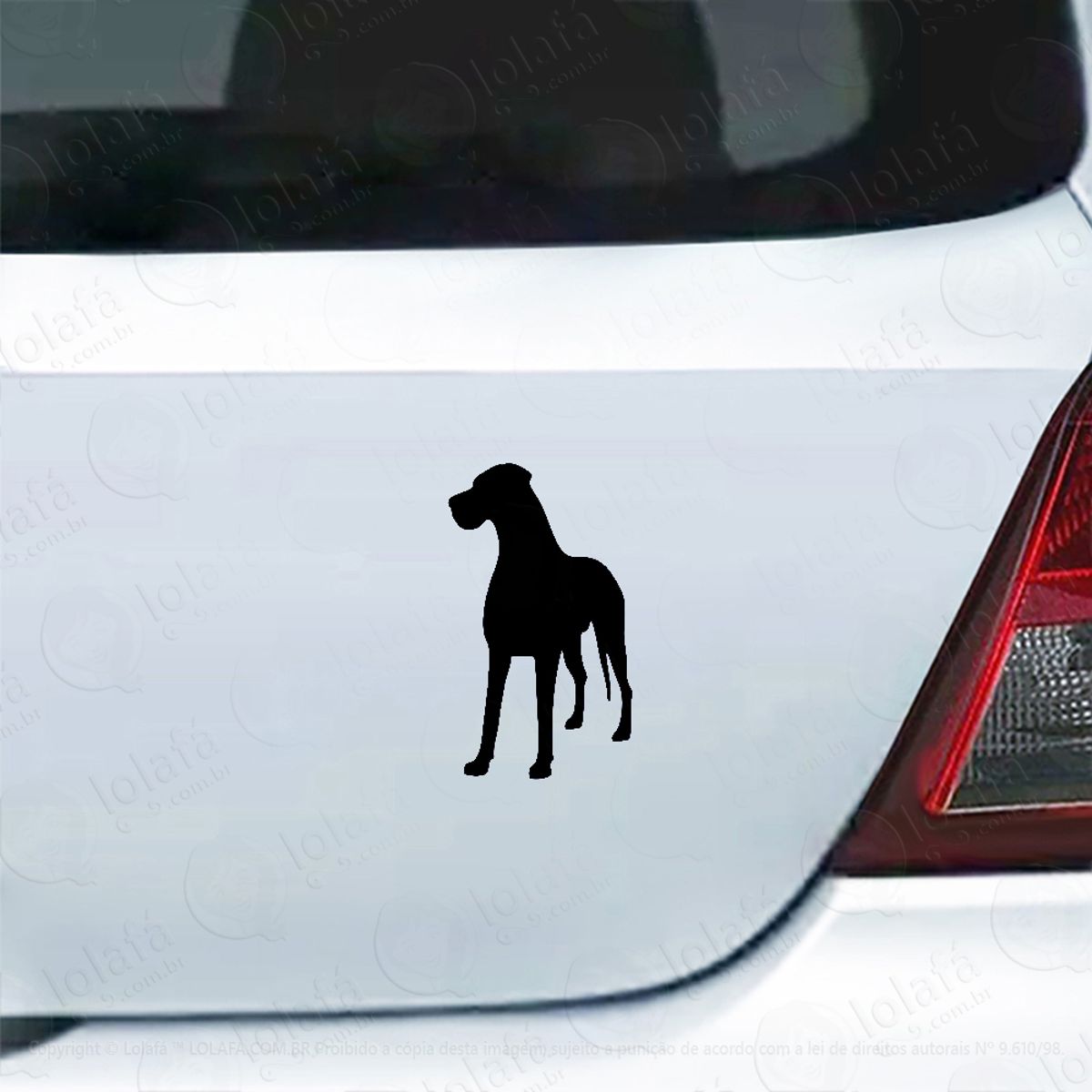 Adesivo Carro Moto Vidro Dogue Alemão Mod:4094