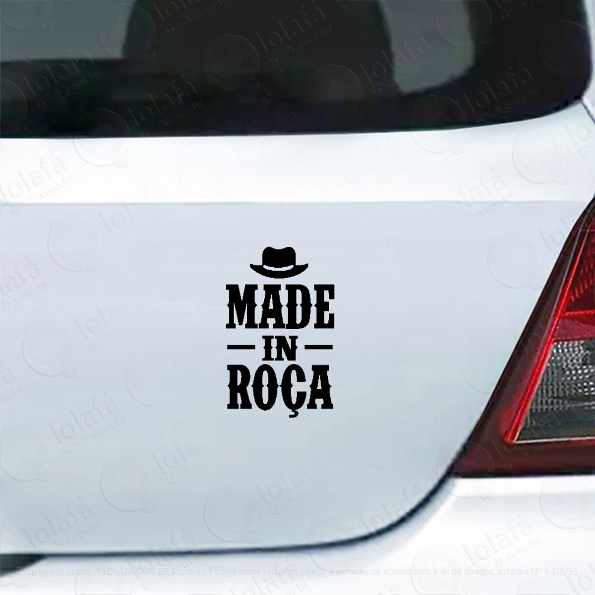 Adesivo De Carro Made In Roça - Feito Na Roça Mod:4121