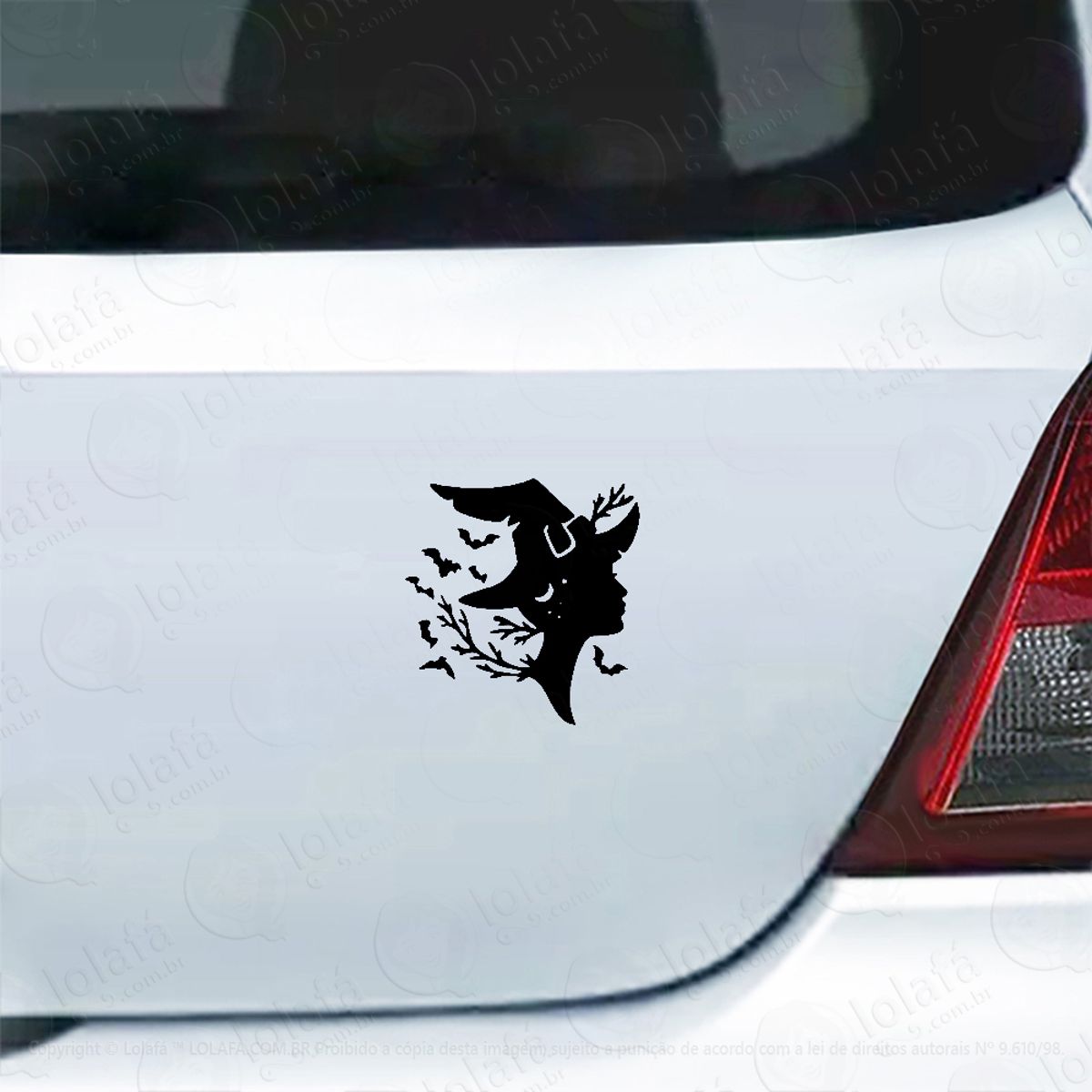 Adesivo Carro Moto Vidro Bruxa Witch Natureza Wicca Witcher Mod:4188