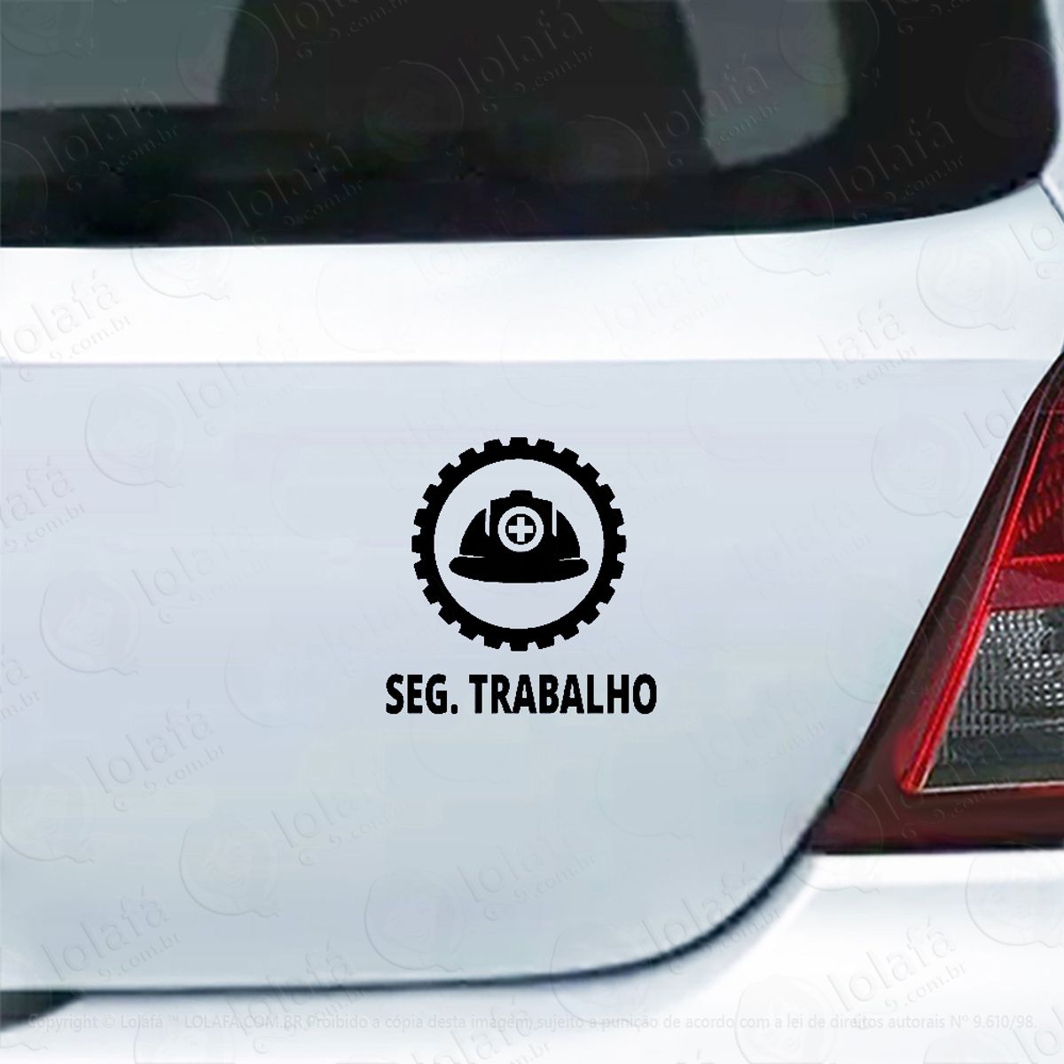 Adesivo Para Carro Segurança Do Trabalho Curso Mod:4194