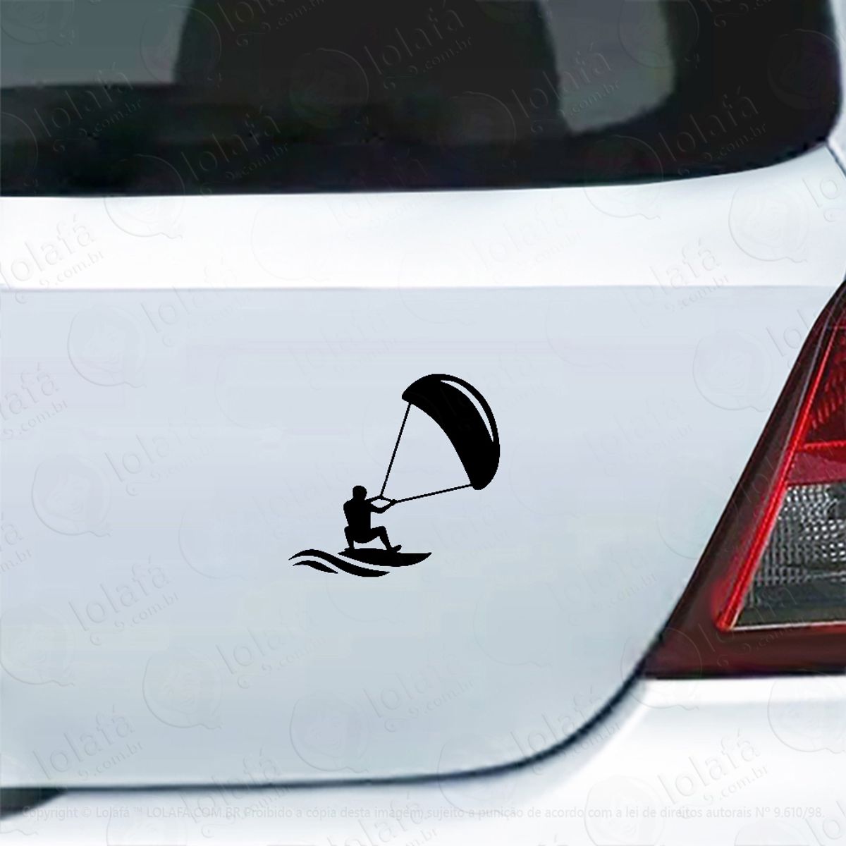 Adesivo Carro Moto Vidro Kitesurf Kiteboarding Flysurf Mod:4211