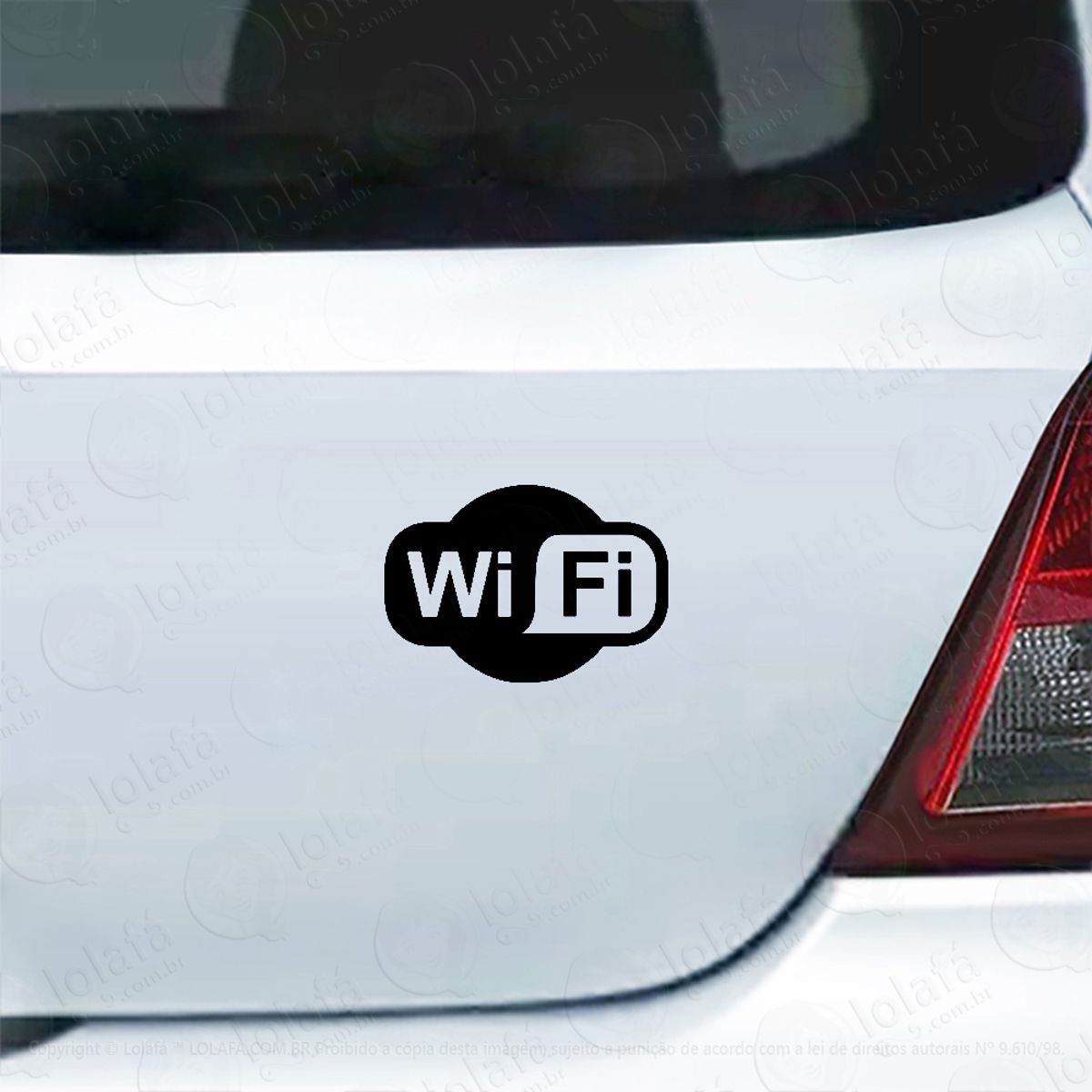 Adesivo Para Carro Wifi Wireless Internet Mod:4228