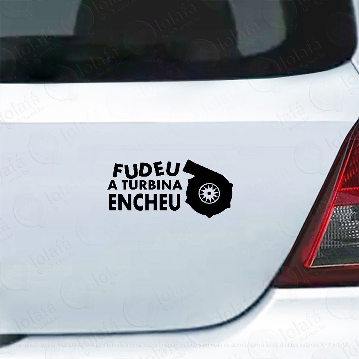 Adesivo De Carro Turbo Boost F*deu A Turbina Encheu Mod:4237