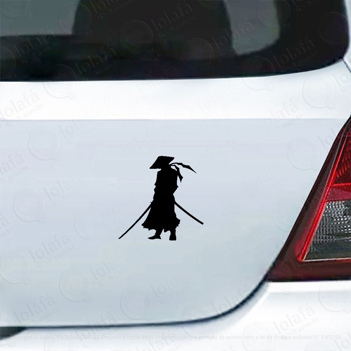 Adesivo Para Carro Samurai Guerreiro Armado Mod:4242