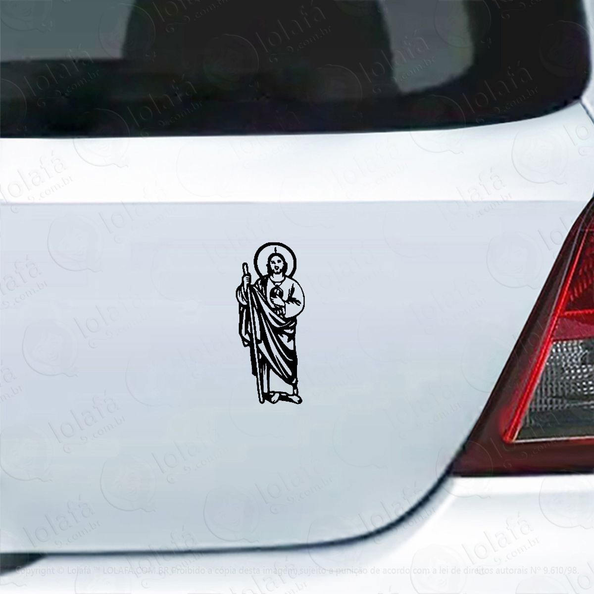 Adesivo Carro Moto Vidro São Judas Tadeu Mod:4254