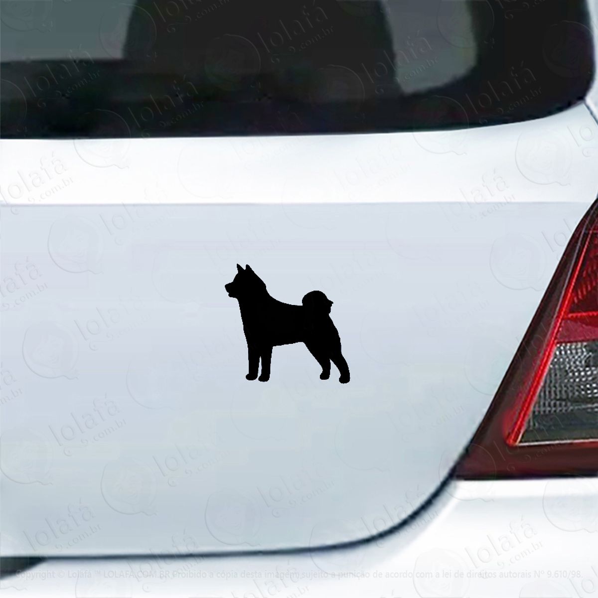 Adesivo Para Carro Cachorro Raça Akita Mod:4272