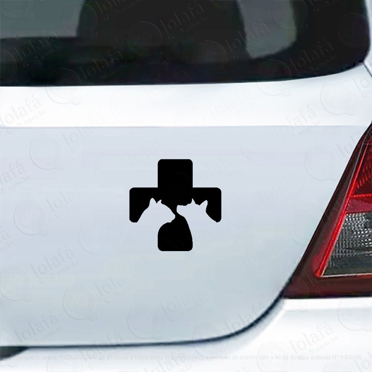 Adesivo Carro Moto Vidro Medicina Veterinária Bichos Mod:4306