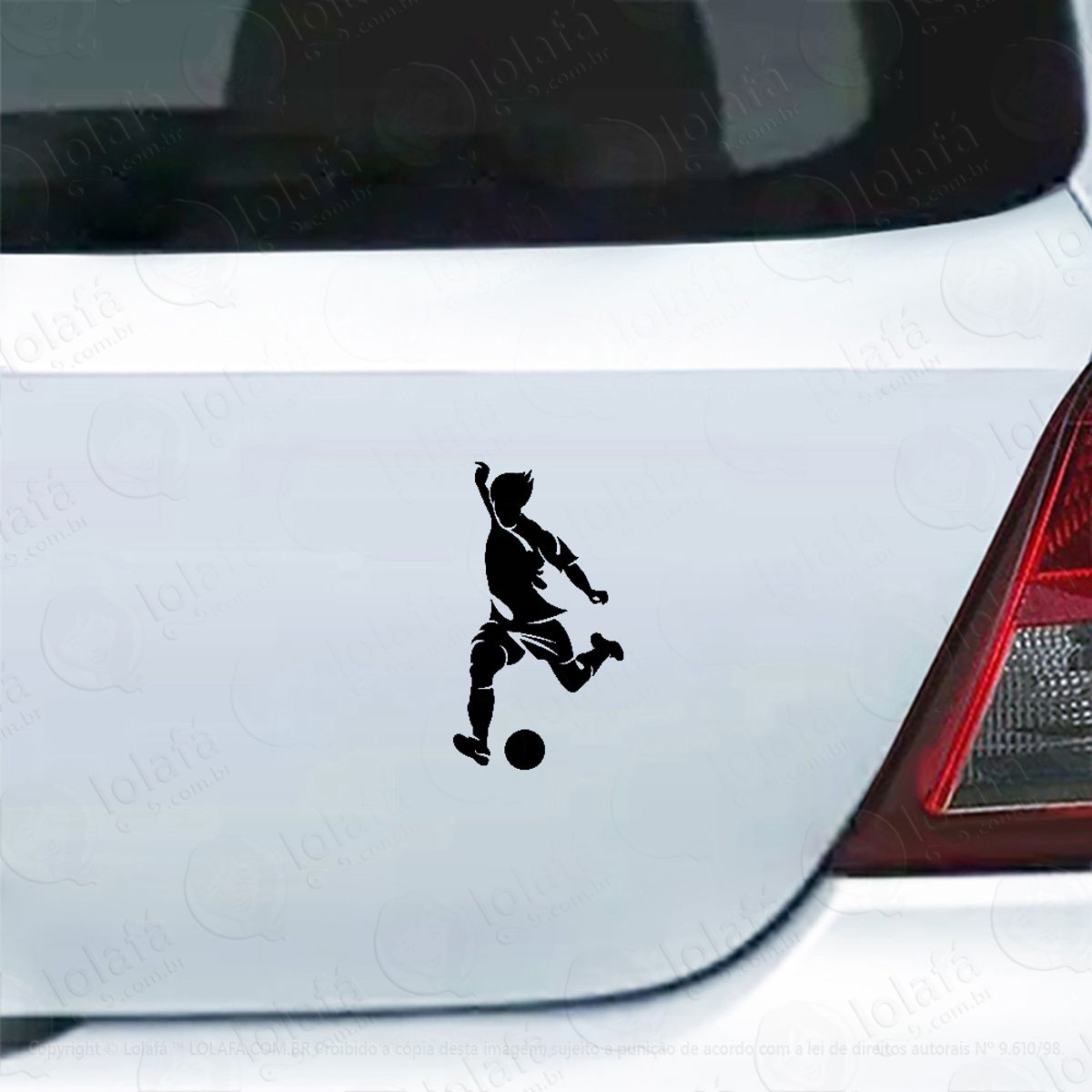 Adesivo Carro Moto Vidro Jogador Futebol E Futsal Mod:4327