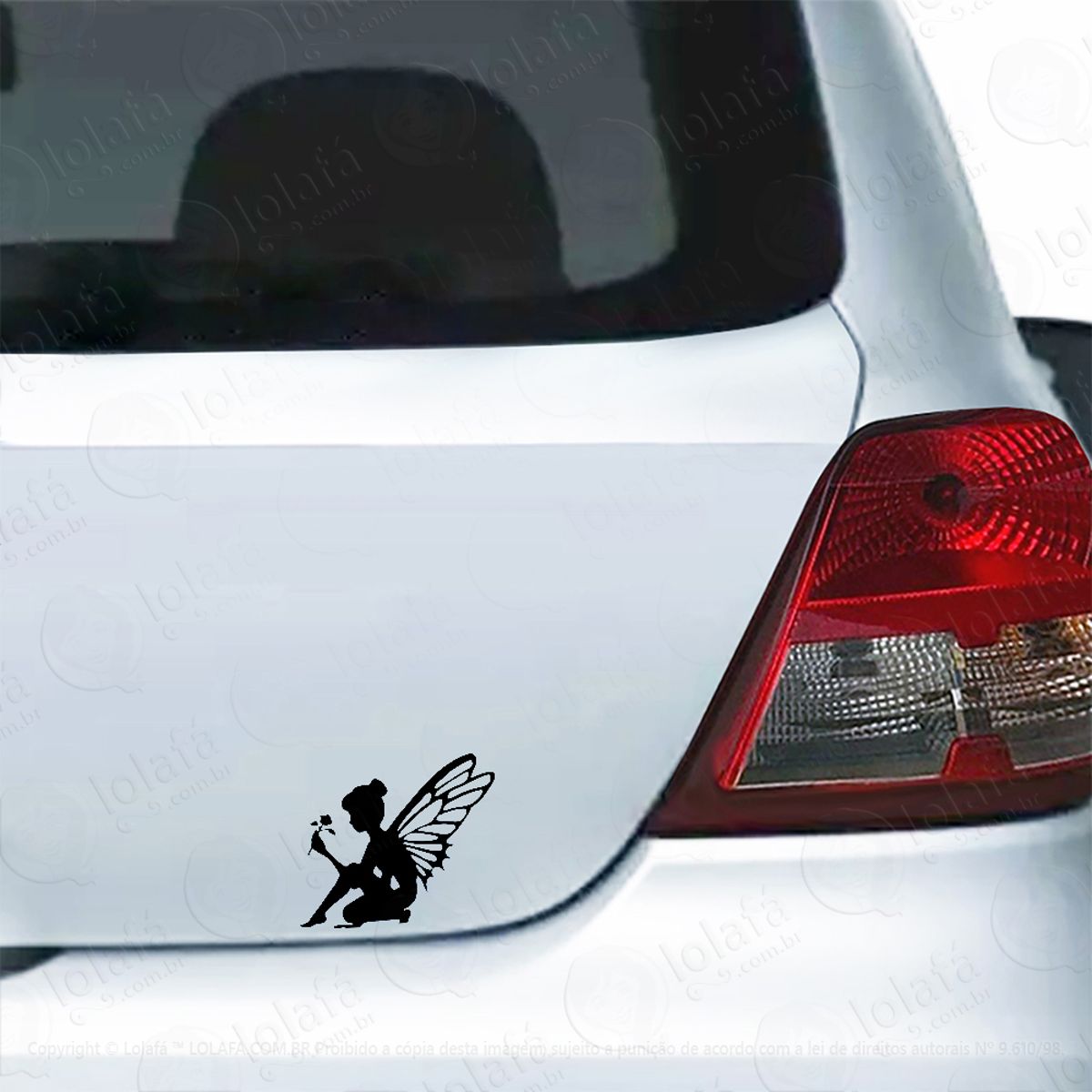 Adesivo Para Carro Fada Colhendo Flores Mod:4331