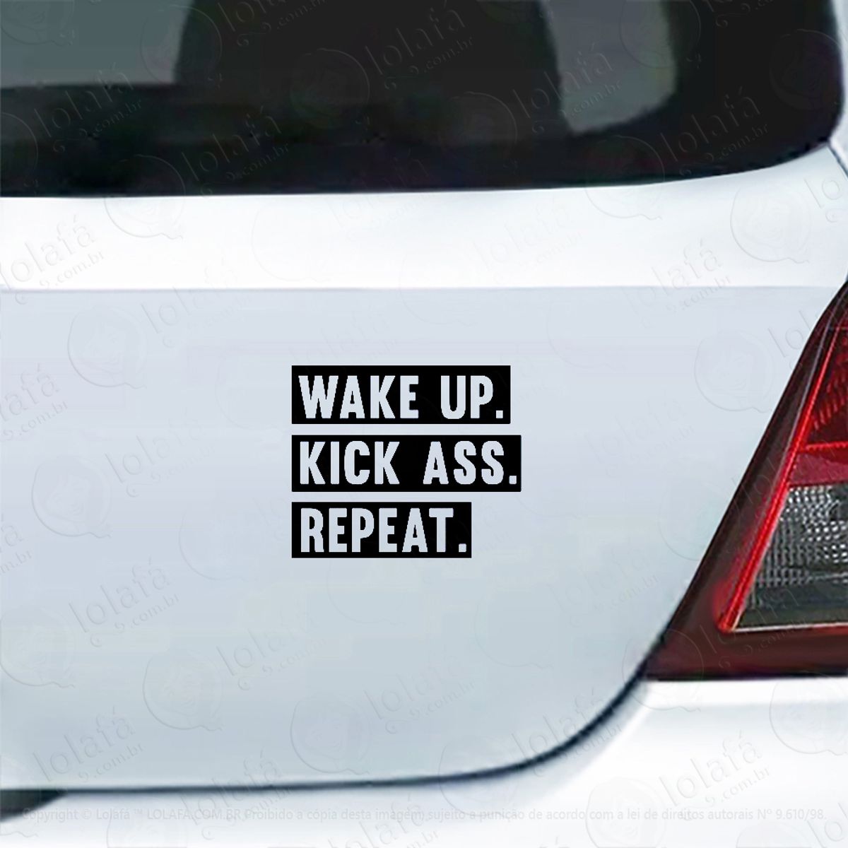 Adesivo Para Carro Levanta Arrebenta E Repete Mod:4355