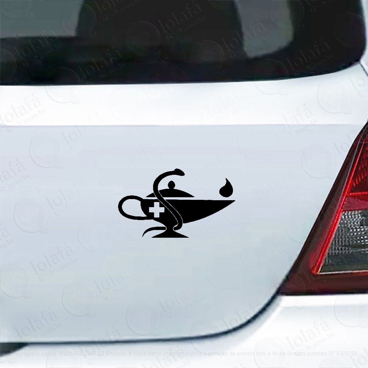 Adesivo De Carro Símbolo Enfermagem Mod:4365