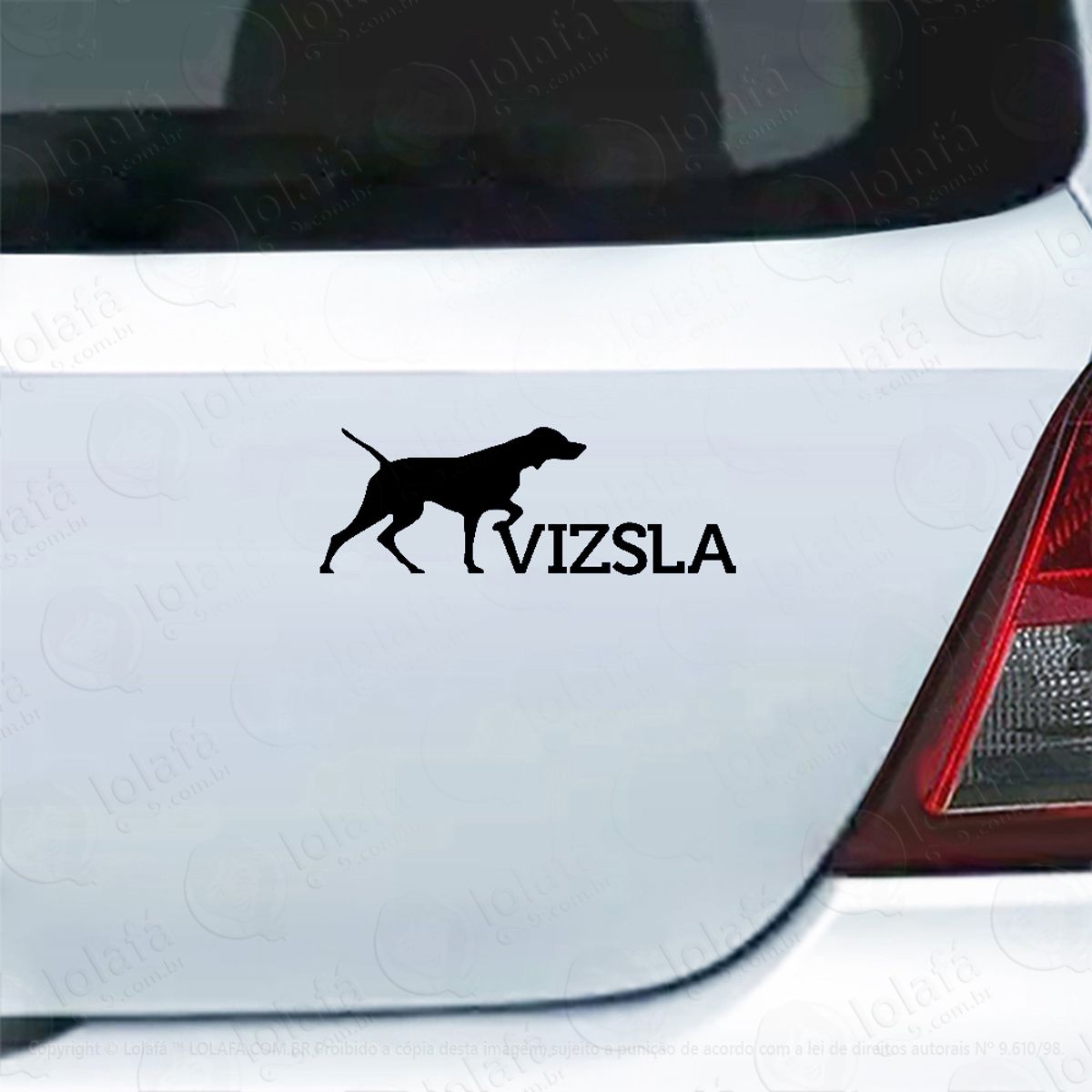 Adesivo De Carro Vizsla Caçador Raça Cão De Caça Mod:4370