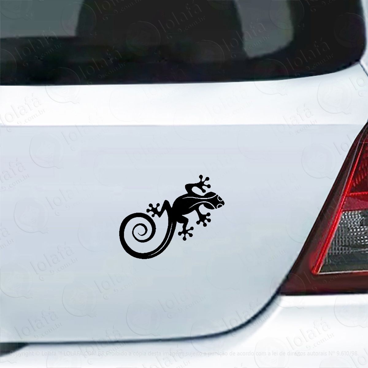 Adesivo Carro Moto Vidro Salamandra Lagarto Réptil Mod:4389