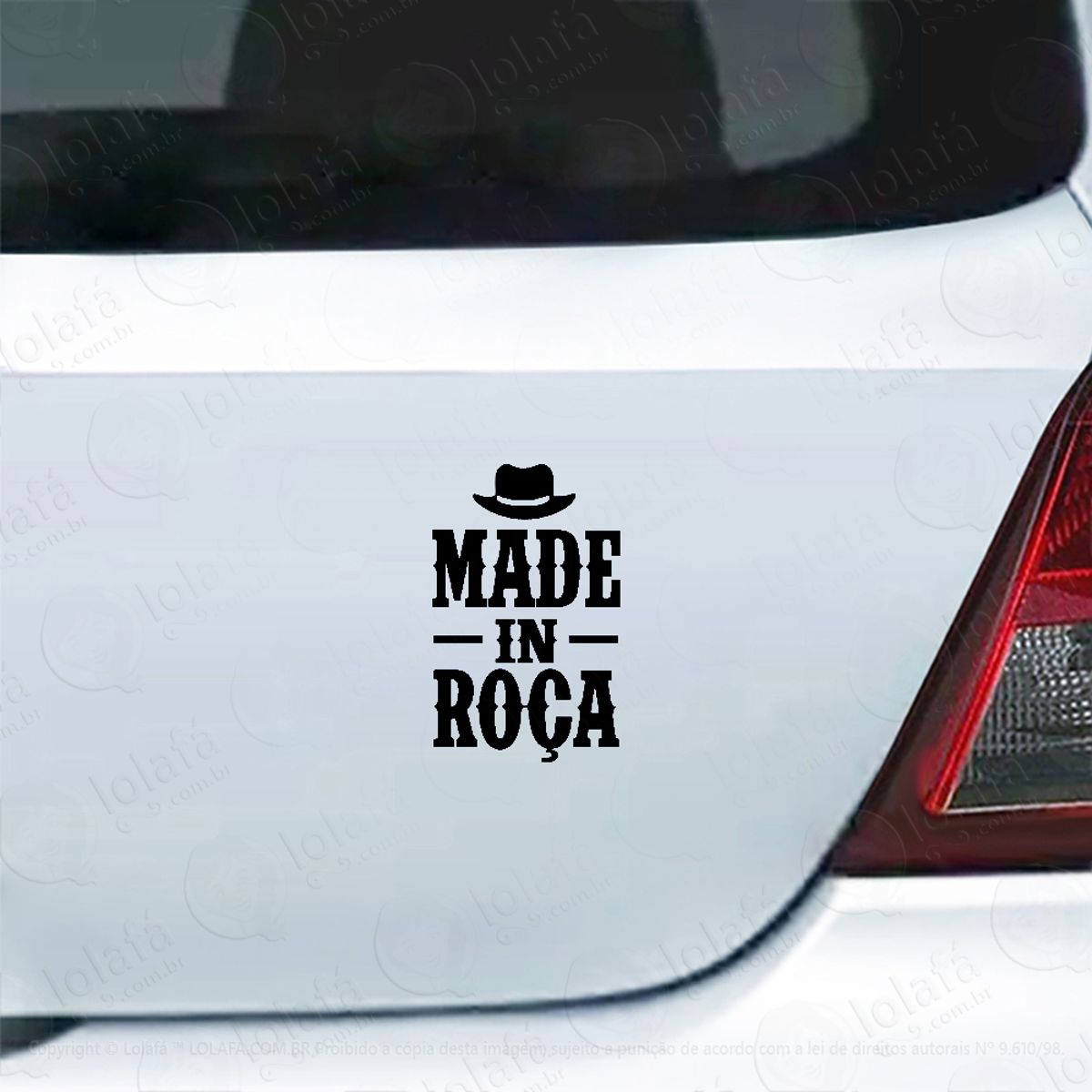Adesivo Carro Moto Vidro Made In Roça - Feito Na Roça Mod:4403