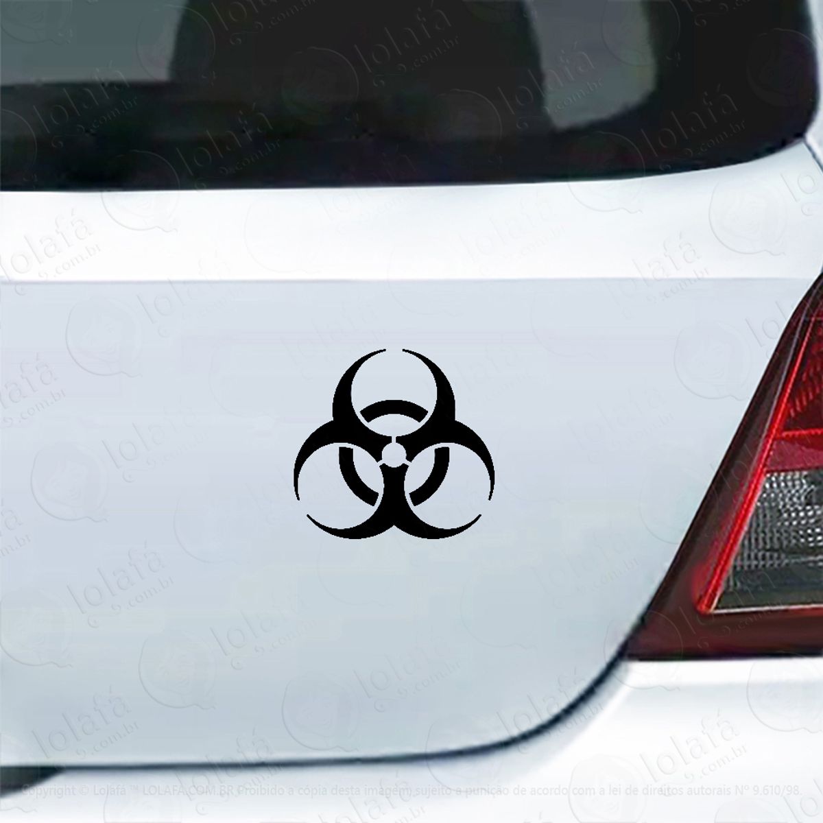 Adesivo Para Carro Risco Biológico - Biohazard Mod:4424