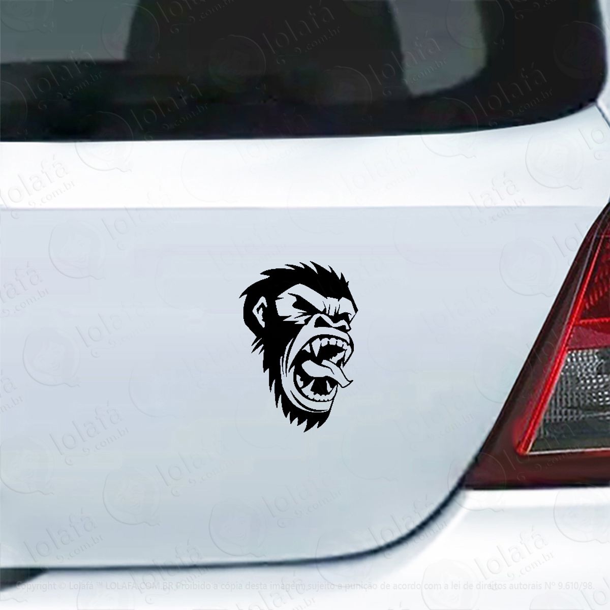 Adesivo Para Carro Besta Gorila Fera Mod:4431