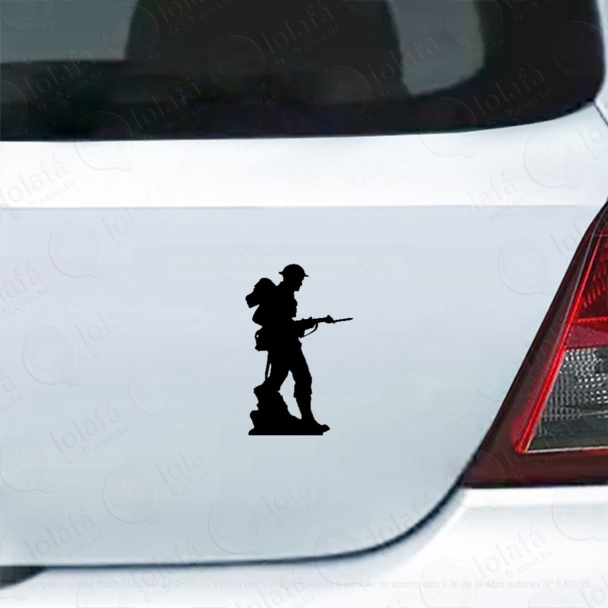 Adesivo Carro Moto Vidro Perfil Soldado Britânico Ww2 Mod:4432