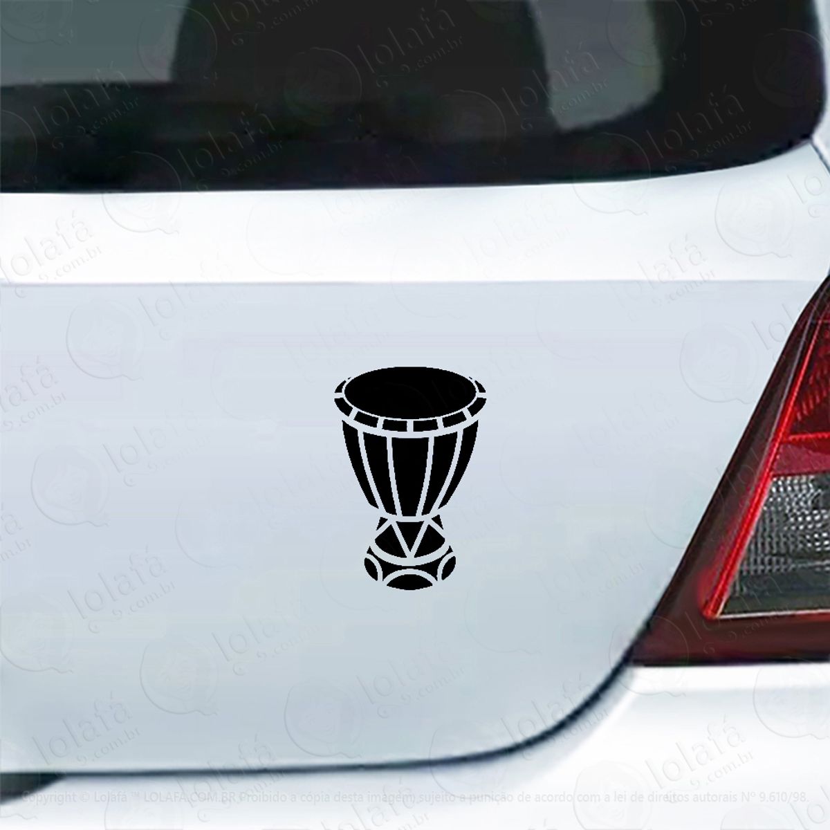 Adesivo Para Carro Tambor Atabaque Percussão Mod:4455