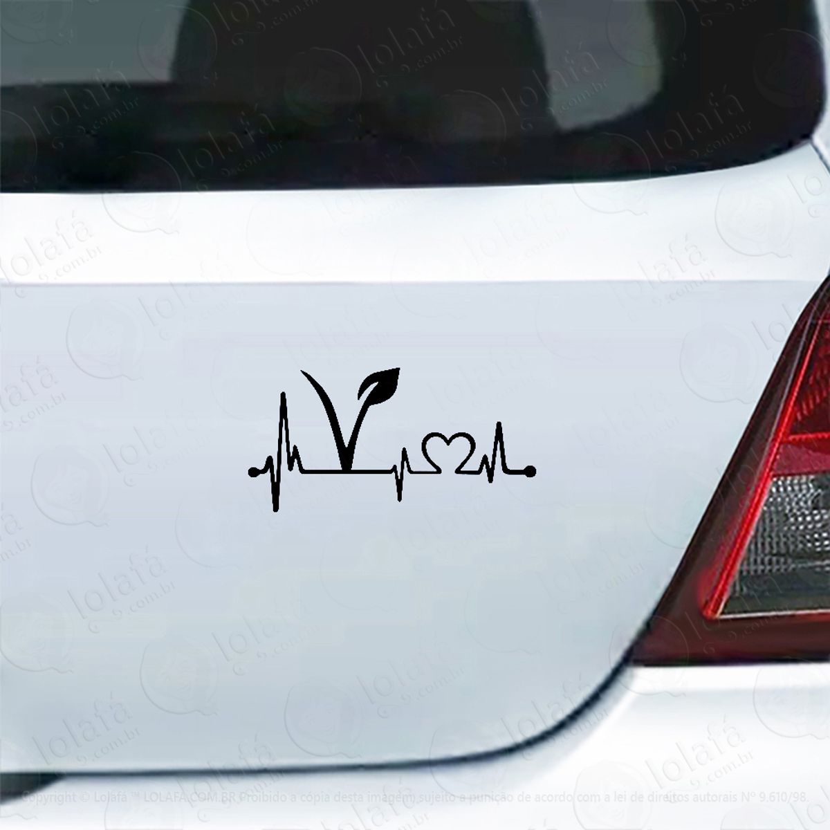 Adesivo Carro Moto Vidro Vegano Go Vegan Broto Mod:4458