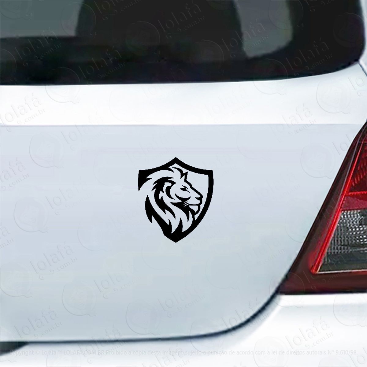Adesivo Carro Moto Vidro Escudo Leão Mod:4526