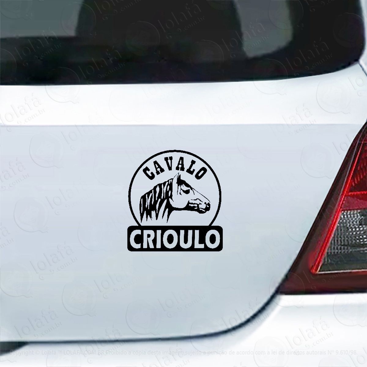 Adesivo De Carro Cavalo Crioulo Fazenda Mod:4528