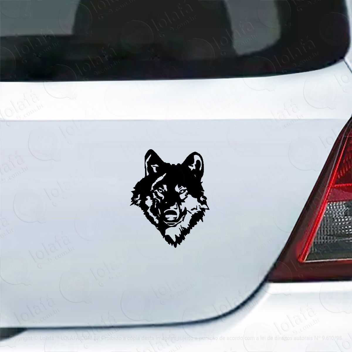 Adesivo Carro Moto Vidro Animal Lobo Selvagem Mod:4544