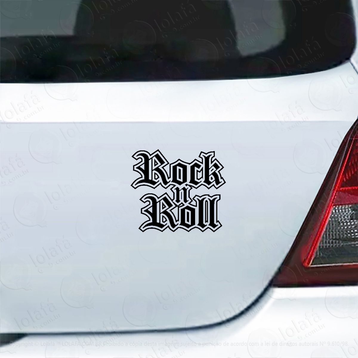 Adesivo Carro Moto Vidro Rock And Roll Mod:4609