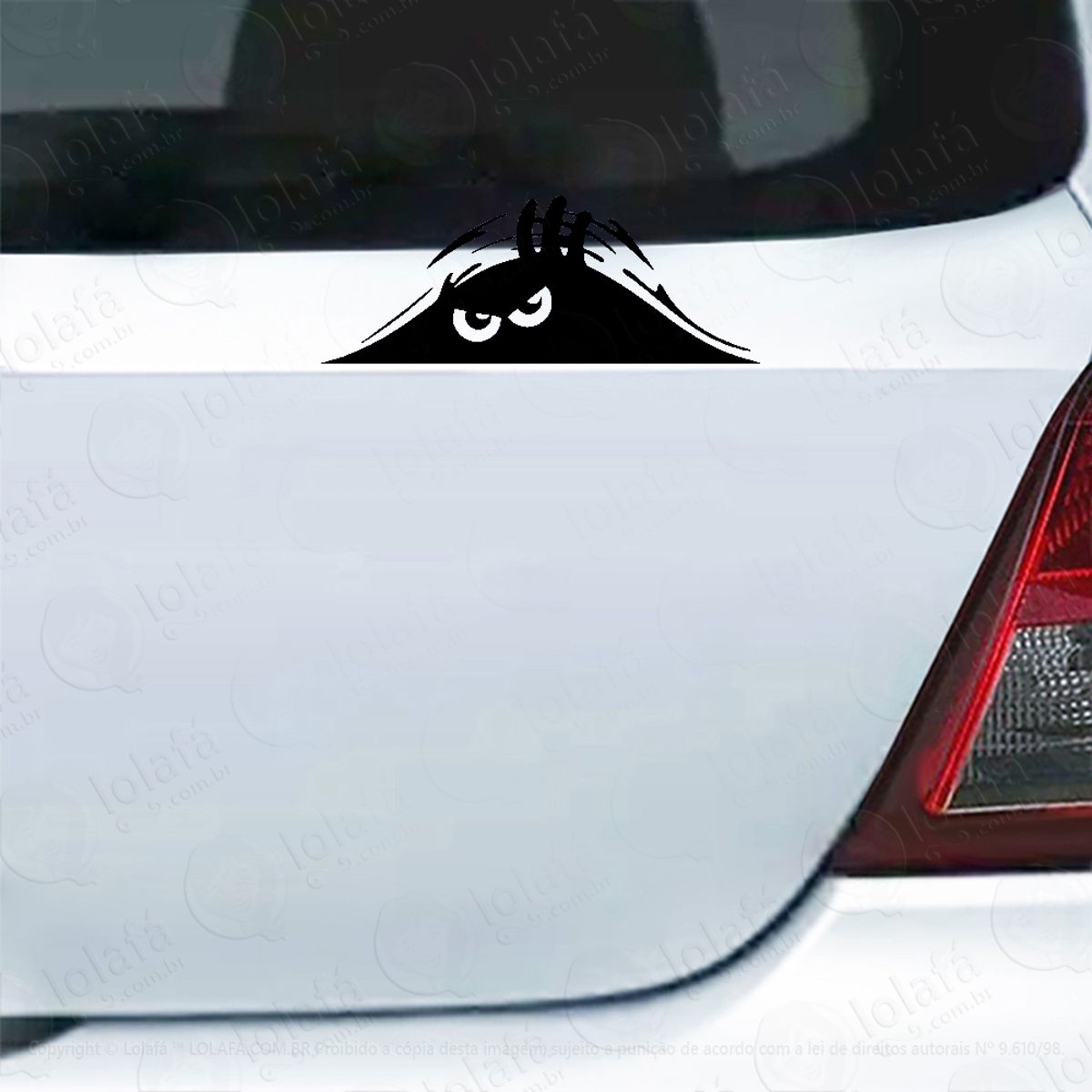 Adesivo De Carro Monstro Escondido Espiando Mod:4617