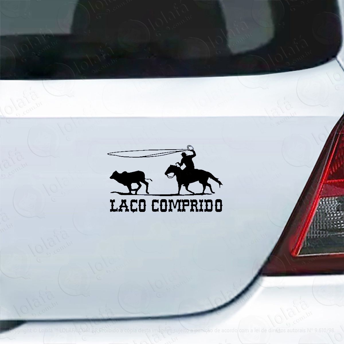 Adesivo De Carro Country Sertanejo Laço Comprido Mod:4626