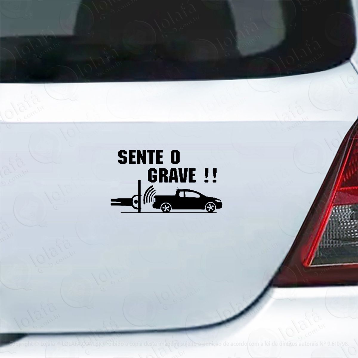 Adesivo Para Carro Sente O Grave Caminhonete Mod:4644