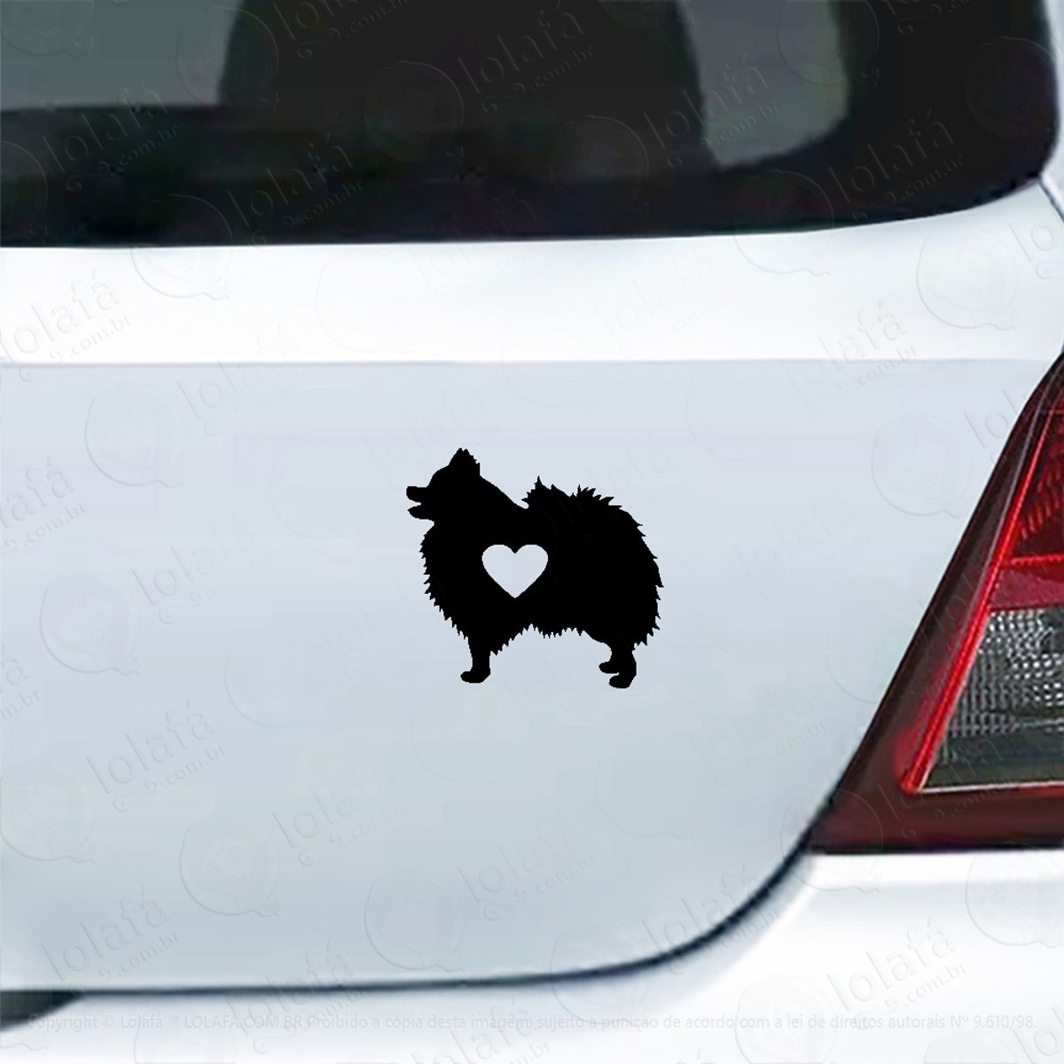 Adesivo Carro Moto Vidro Lulu Da Pomerânia Decal Mod:4677