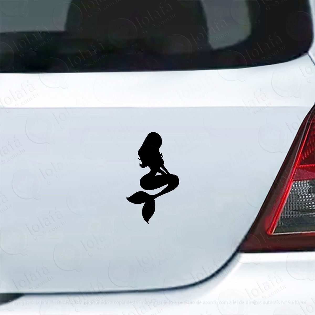 Adesivo Carro Moto Vidro Mulher Sereia Mod:4678