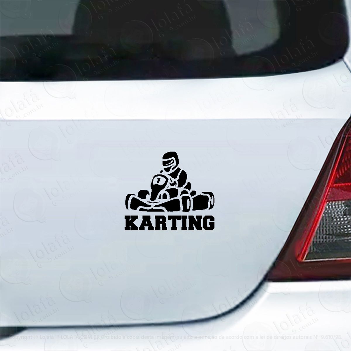Adesivo Carro Moto Vidro Competição De Corrida De Kart Mod:4712
