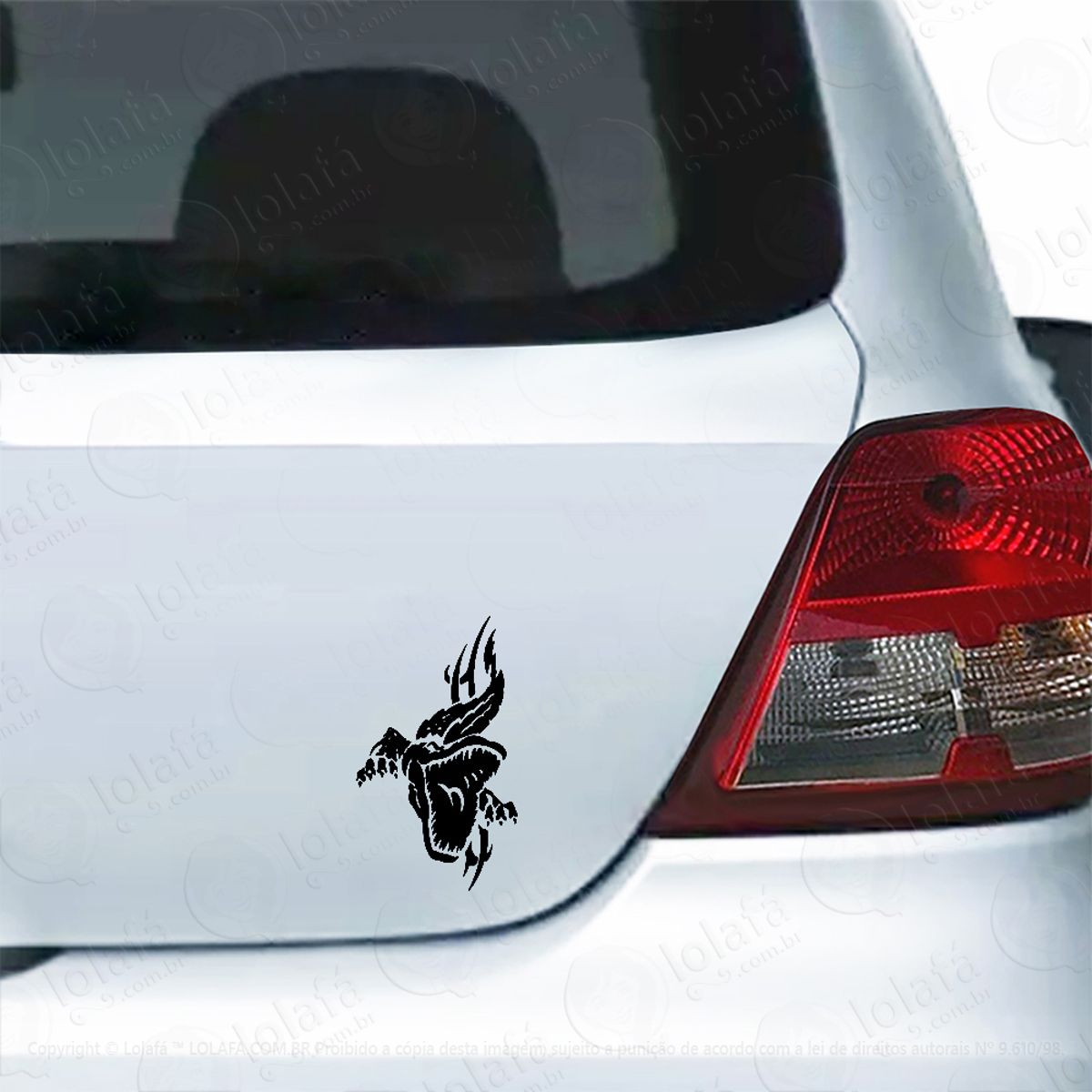 Adesivo Para Carro Jacaré Crocodilo Aligátor Mod:4734