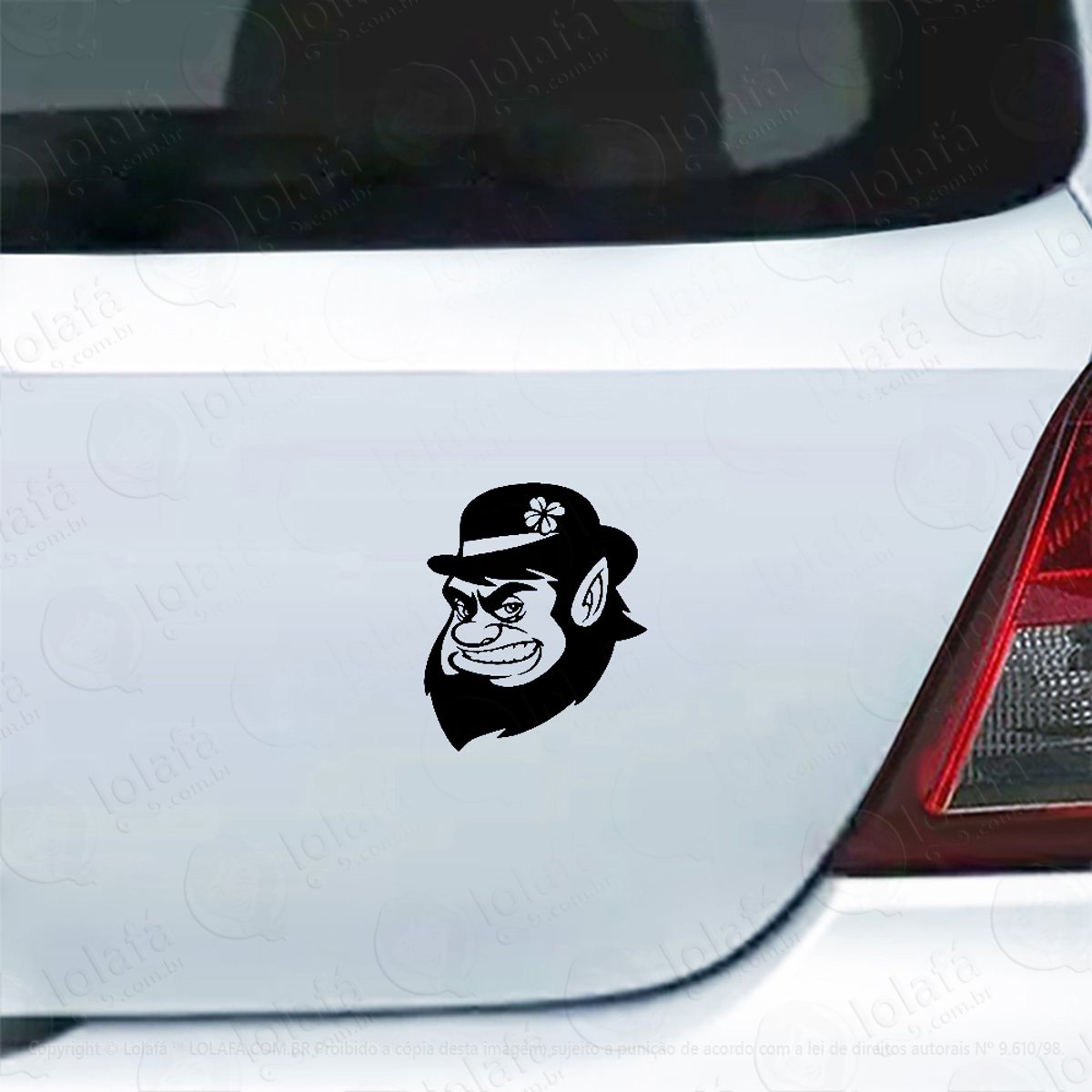 Adesivo Carro Moto Vidro Leprechau Duende Gnomo Leprechaun Mod:4753