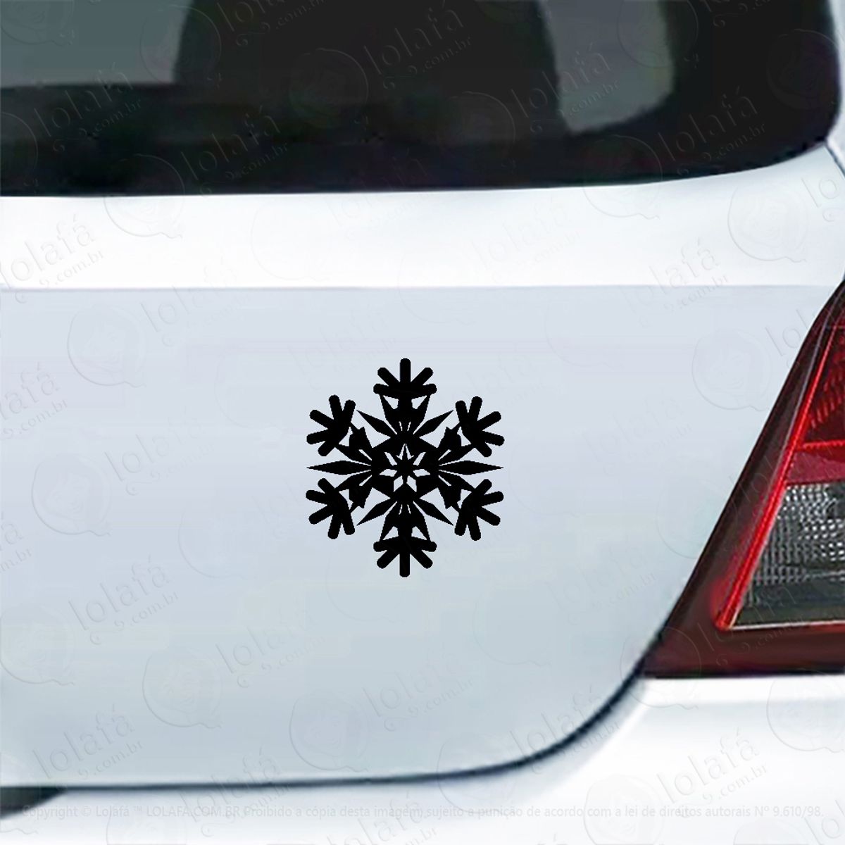 Adesivo Carro Moto Vidro Floco De Neve Gelo Mod:4780