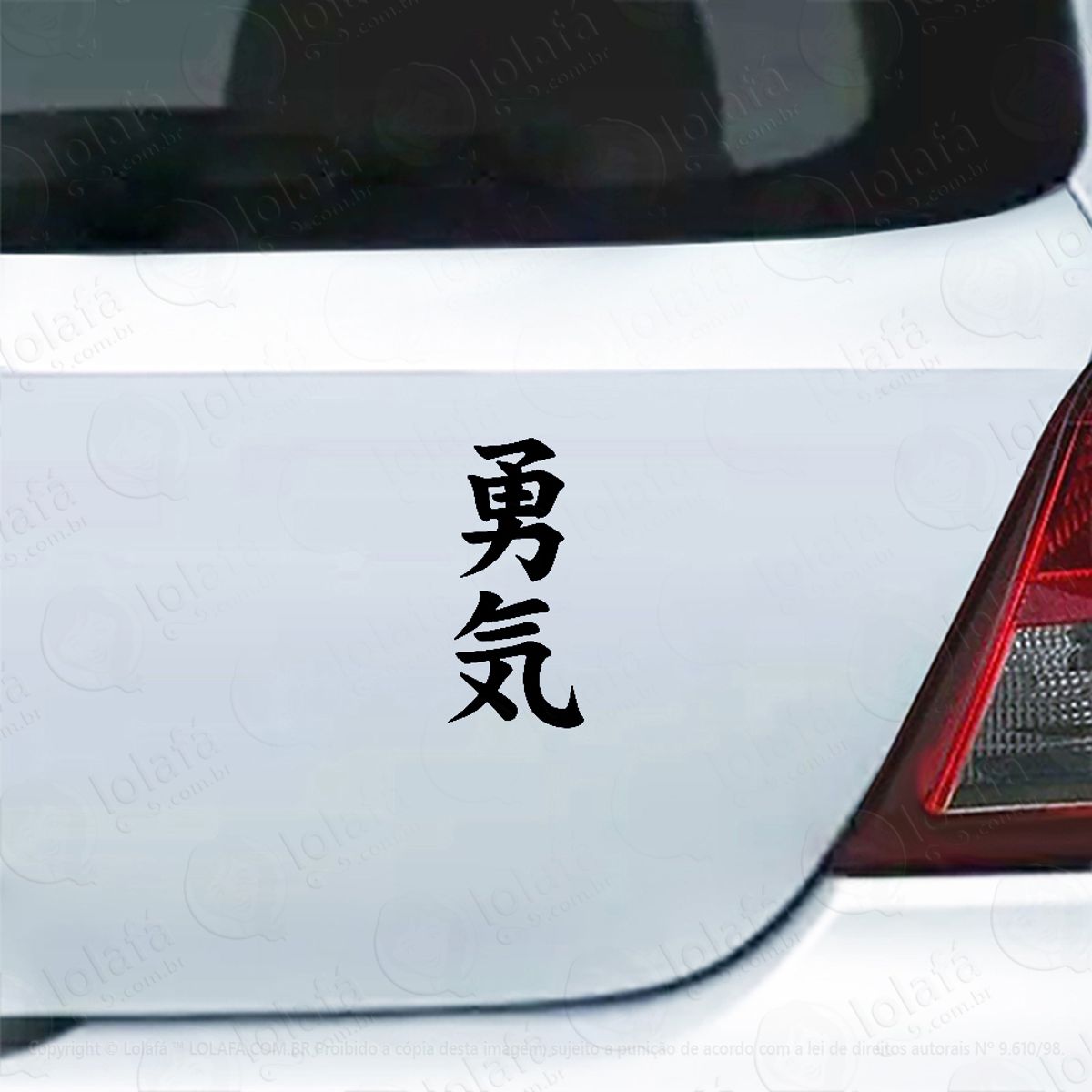 Adesivo Carro Moto Vidro Kanji Japonês Valentia Mod:4791