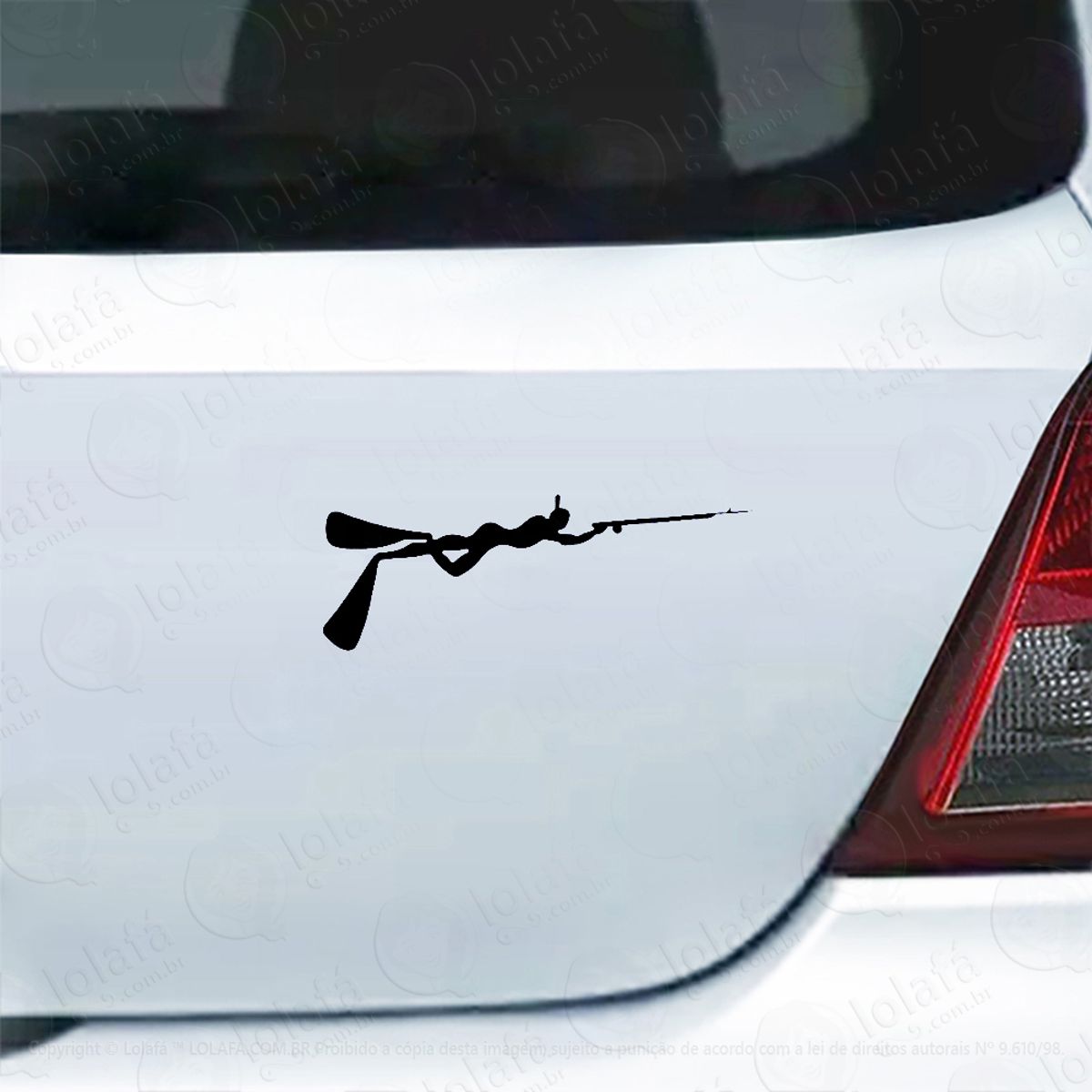 Adesivo Para Carro Pesca Submarina Com Arpão Mod:4827