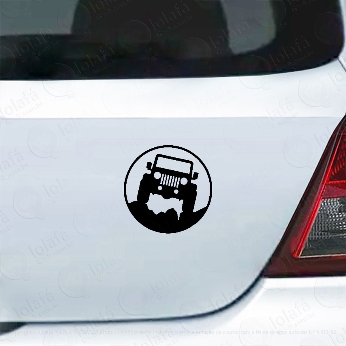 Adesivo Carro Moto Vidro Rally Carro Jeep Barranco Rali Mod:4853