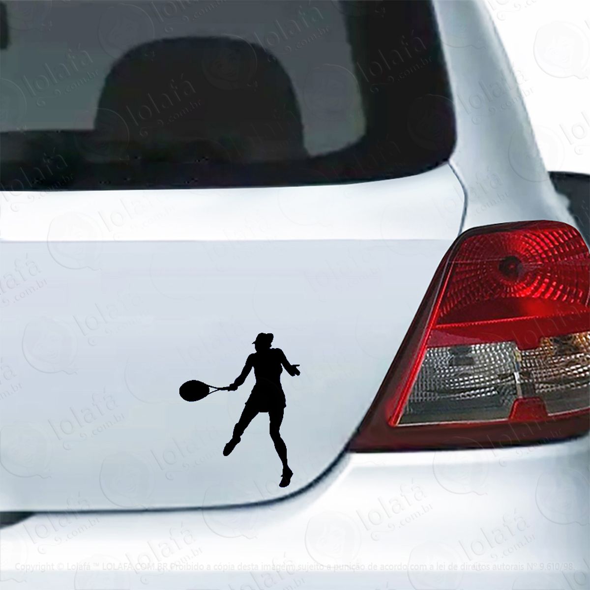 Adesivo Para Carro Atleta Jogadora De Tênis Esporte Mod:4856