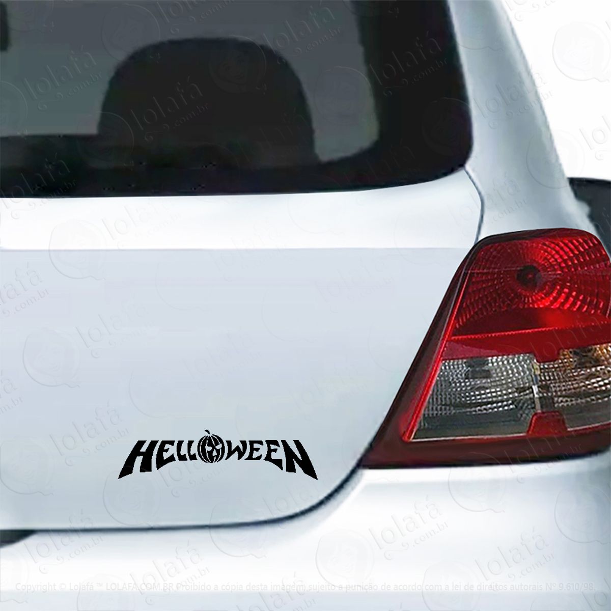 Adesivo Carro Moto Vidro Rock Heavy Metal Helloween Vintage Mod:4874