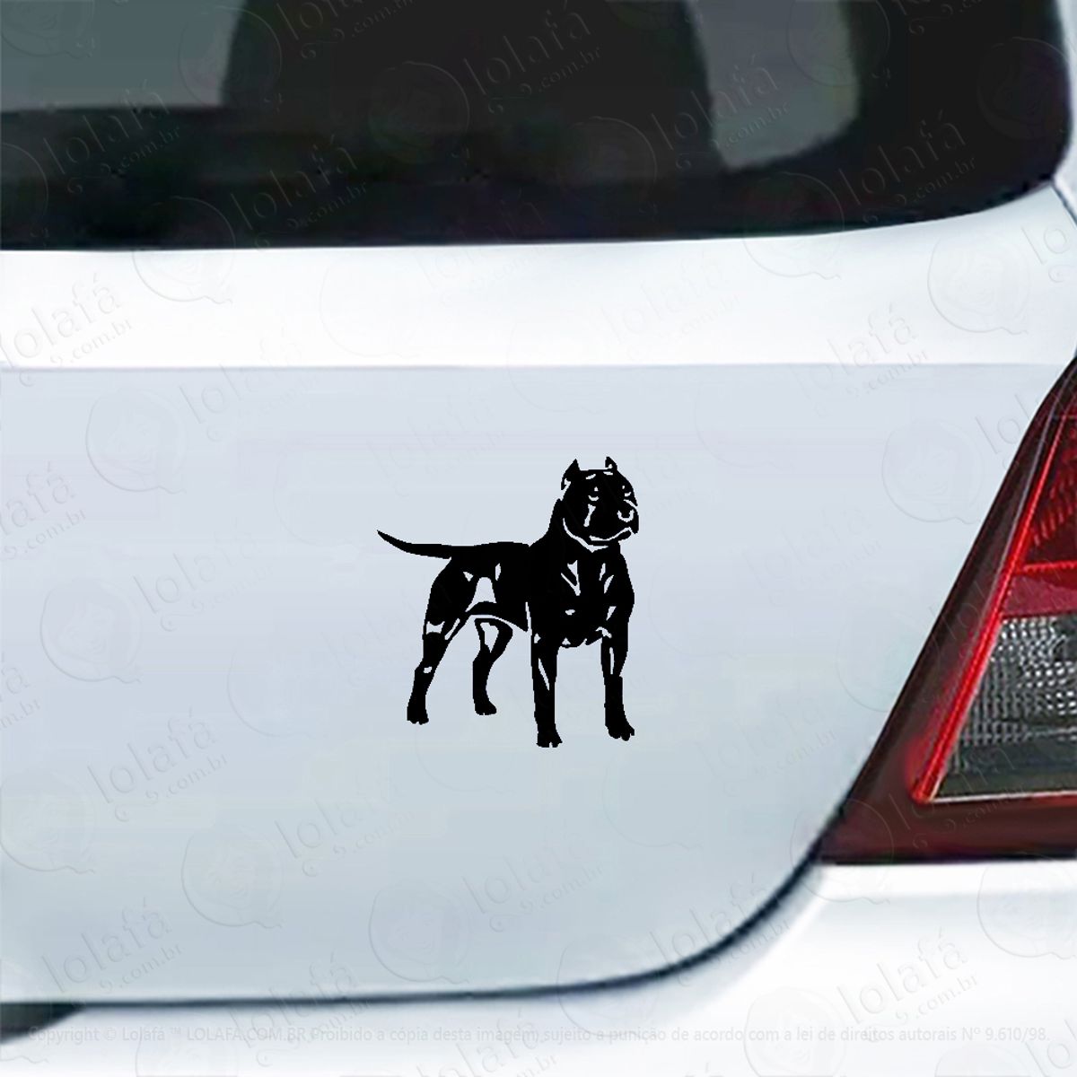 Adesivo Para Carro Staffordshire Bull Terrier Mod:4888