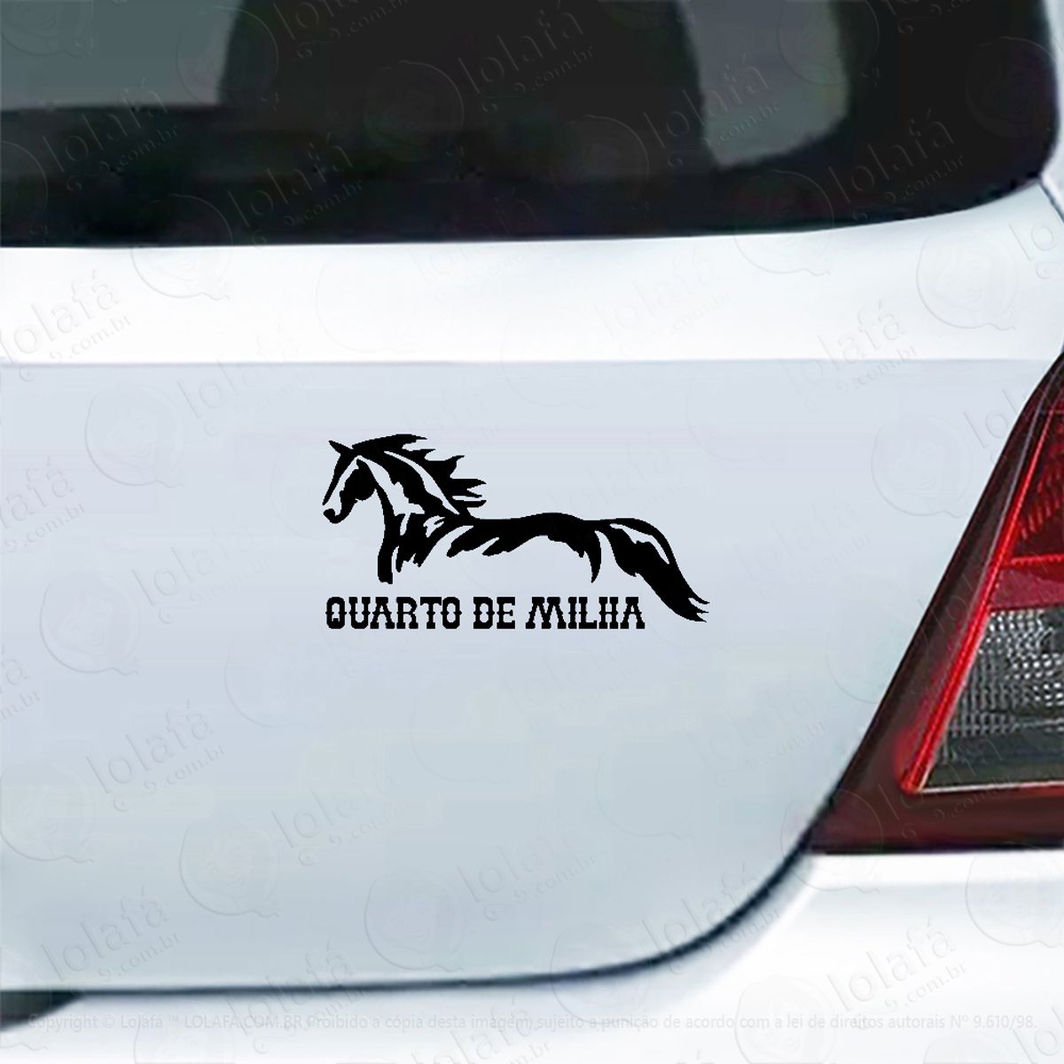 Adesivo De Carro Cavalo Quarto De Milha Mod:4911