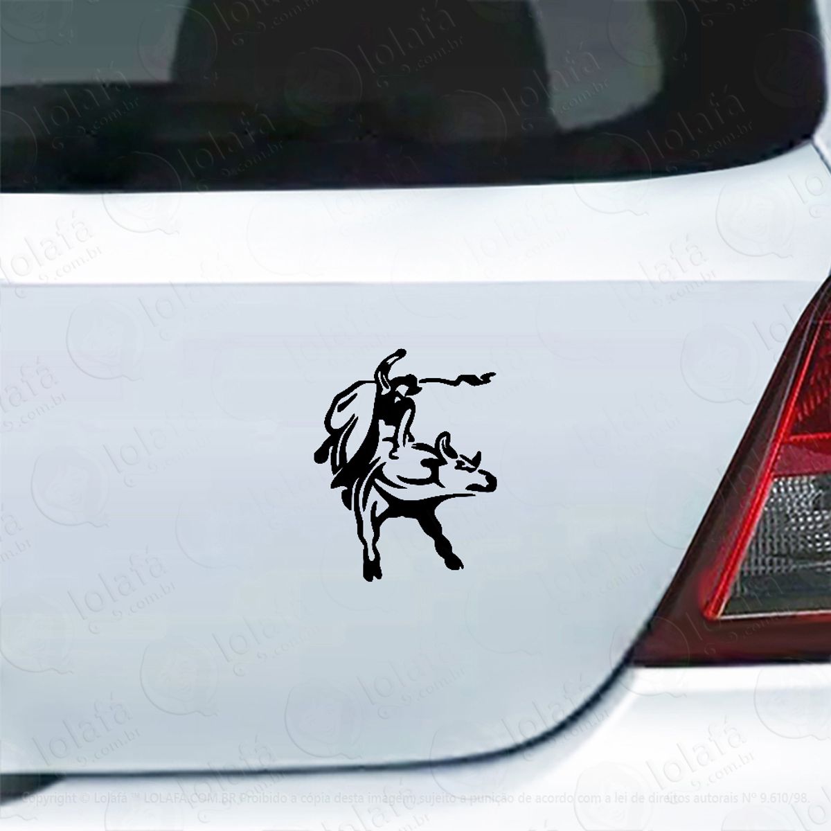 Adesivo Para Carro Peão De Boiadeiro Montado Mod:4938