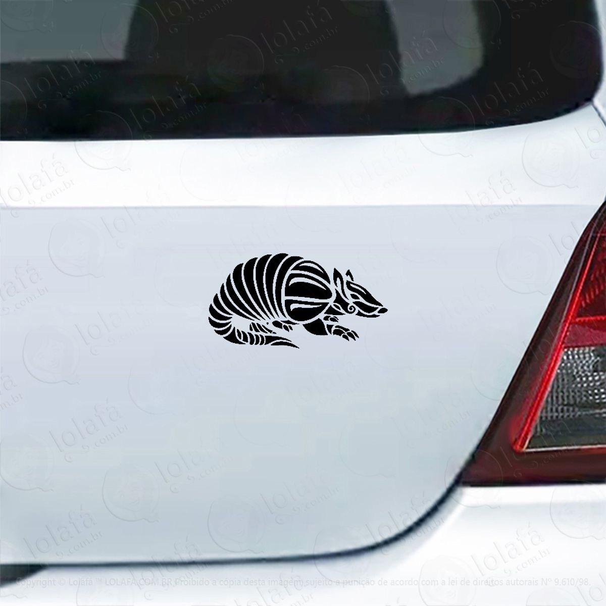 Adesivo De Carro Tatu Bola Animal Tribal Mod:4941