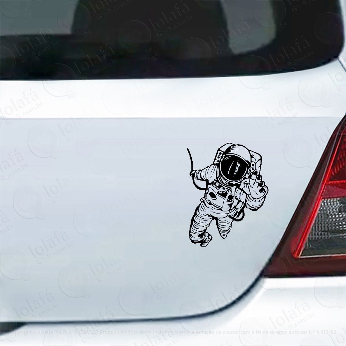 Adesivo Carro Moto Vidro Espaço Astronauta Mod:4949