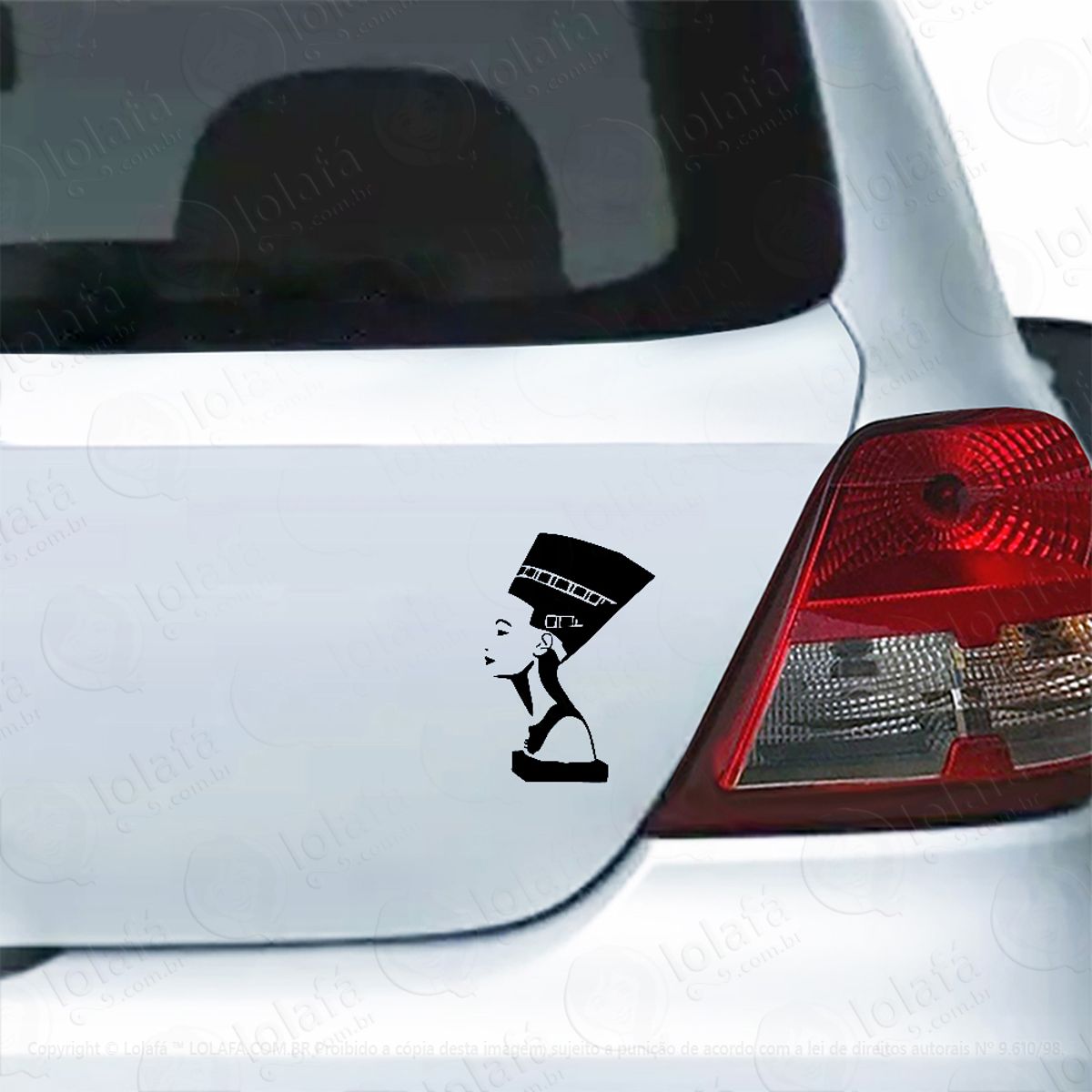 Adesivo Para Carro Nefertiti Rainha Do Egito Mod:4953