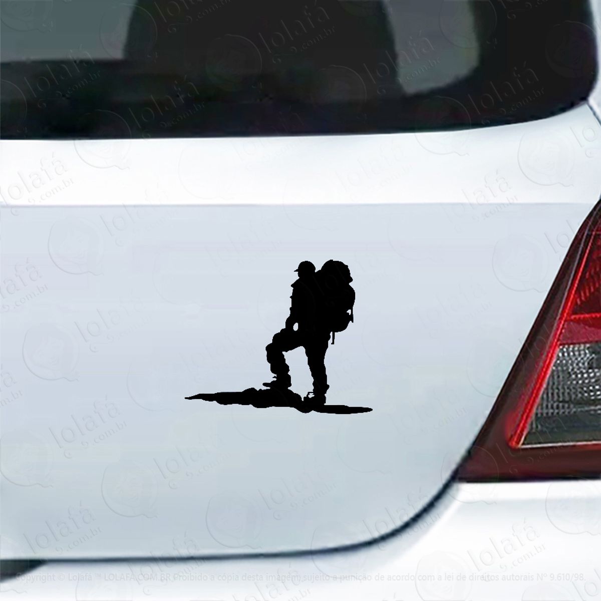 Adesivo Carro Moto Vidro Homem Praticando Trekking Mod:4972
