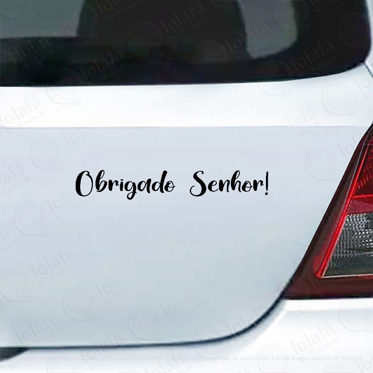Adesivo Para Carro Frase Obrigado Senhor Mod:4983