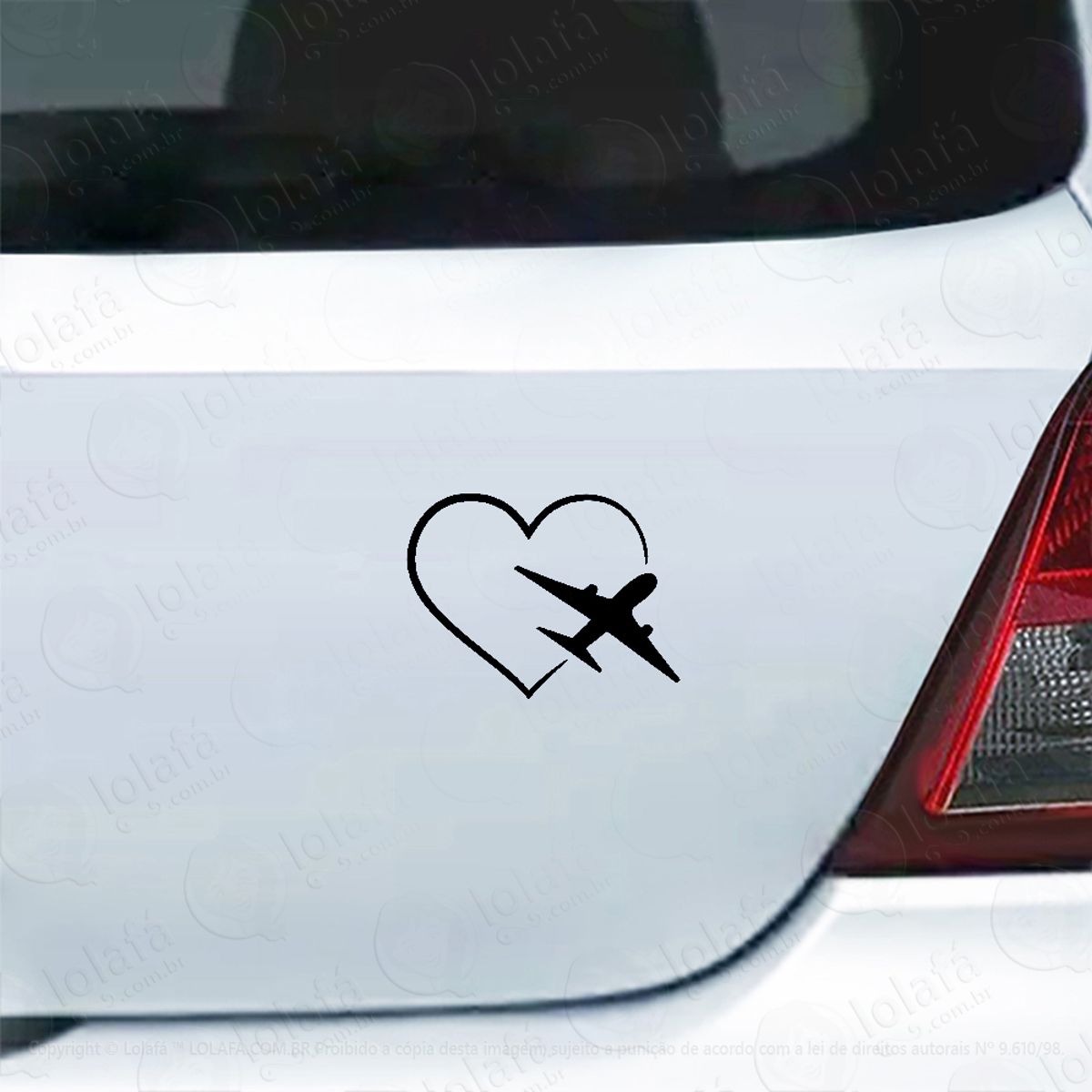 Adesivo Carro Moto Vidro Amor Viagem Internacional Mod:4999